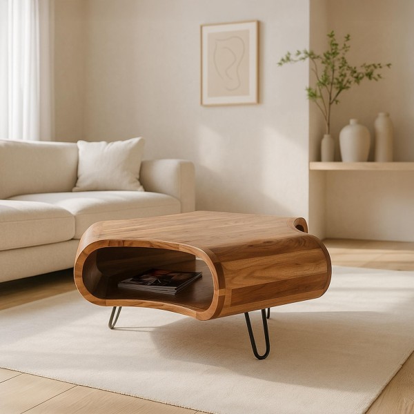 Table basse en bois massif d'acacia - Livo