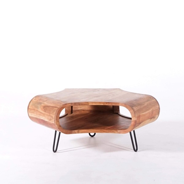 Table basse en bois massif d'acacia - Livo