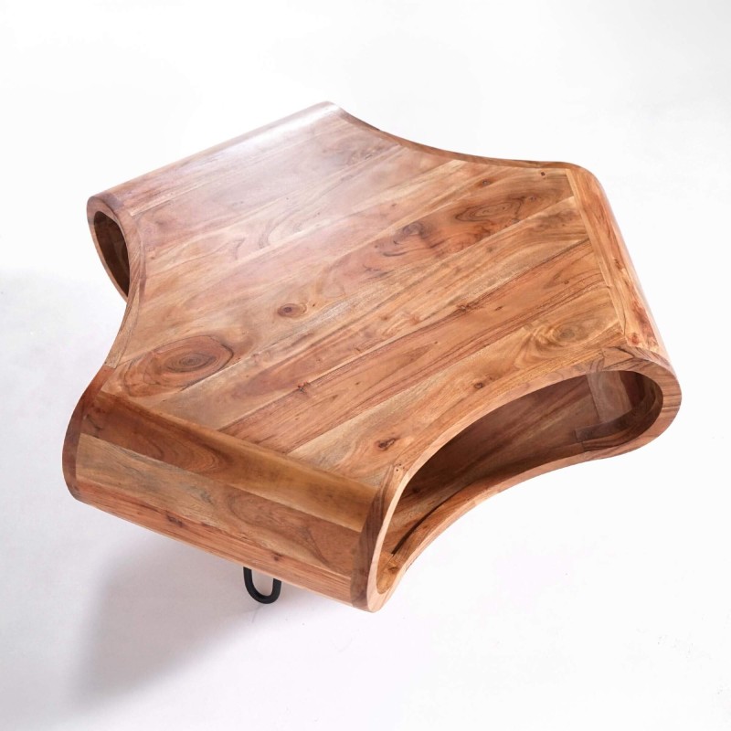 Table basse en bois massif d'acacia - Livo