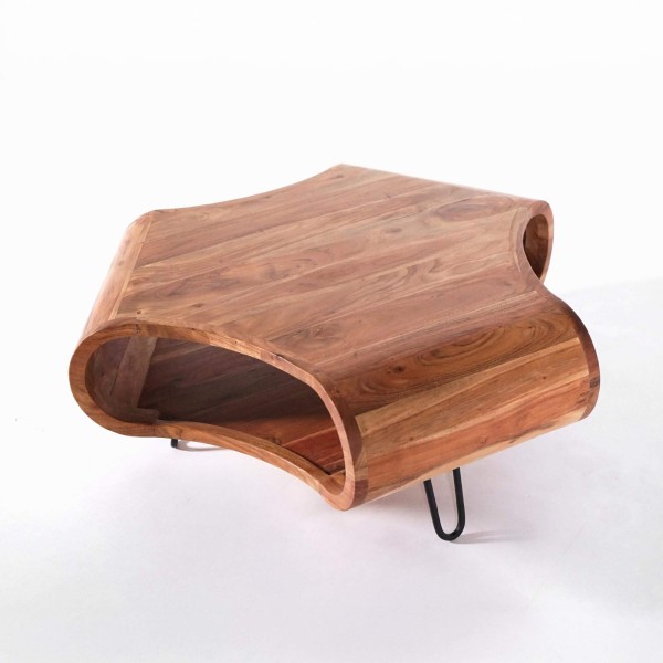 Table basse en bois massif d'acacia - Livo