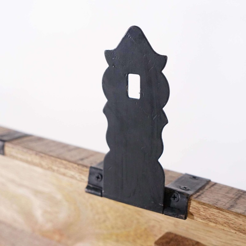 Table de salon coffre de rangement en bois massif