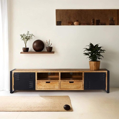 Meuble TV en bois massif...