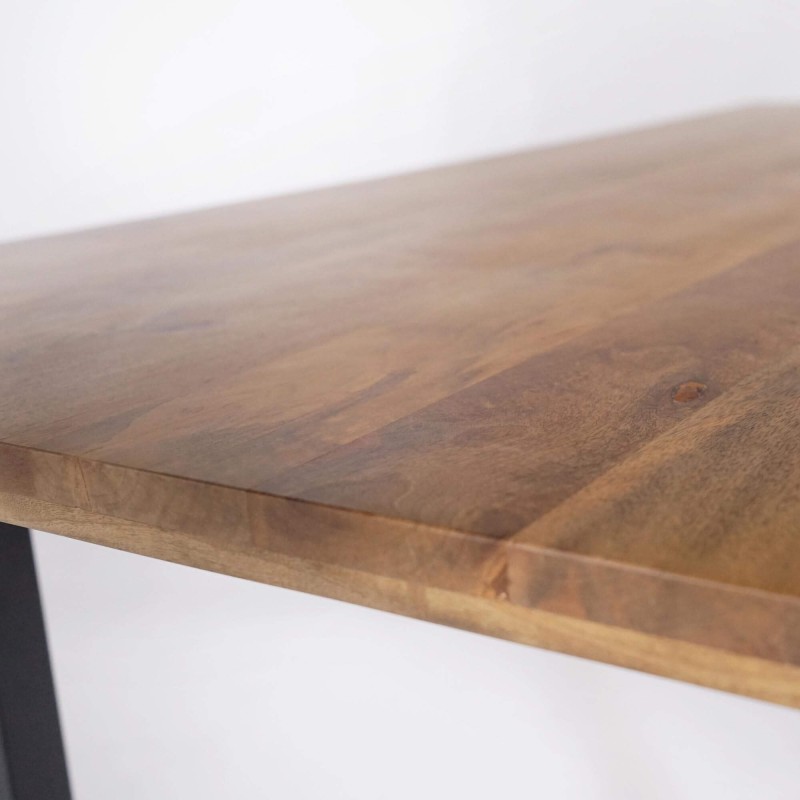 Table à manger en bois massif de manguier et métal 200cm - Kansas