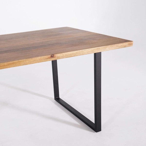 Table à manger en bois massif de manguier et métal 200cm - Kansas