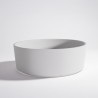 Vasque ronde en céramique, blanc mat - Rundo