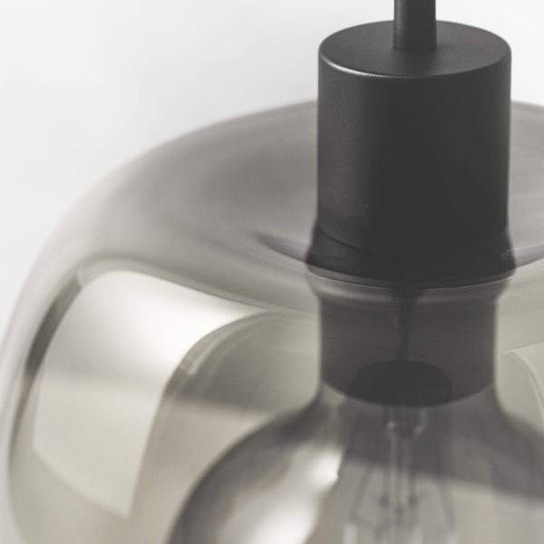 Luminaire en suspension avec abat-jour en verre ambré - Opala