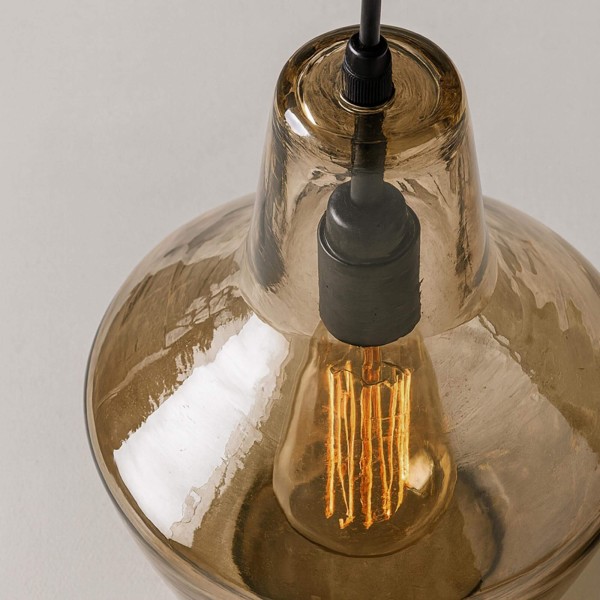 Luminaire en suspension design avec abat-jour en verre - Clara