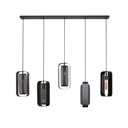 Luminaire à suspendre en métal style industriel - Mesh Rotate