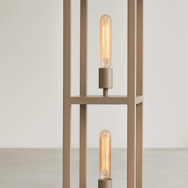 Lampe sur pied de salon en métal avec éclairage LED style industriel - Strukt