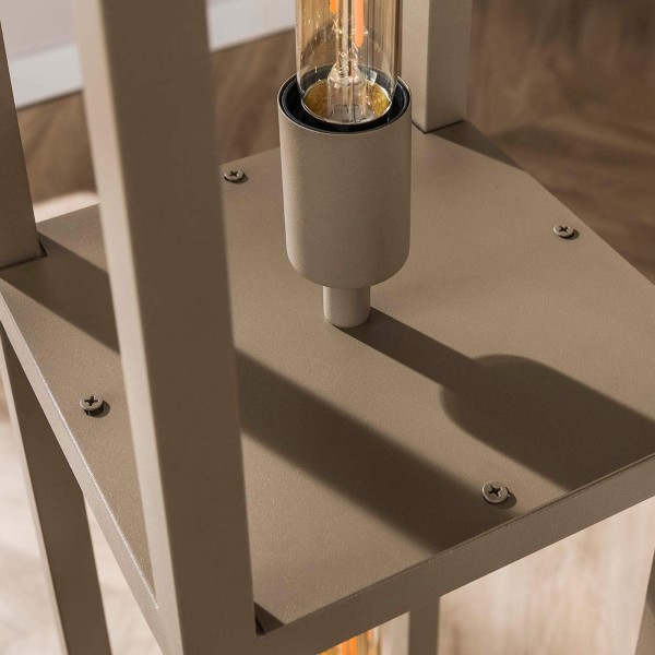 Lampe sur pied de salon en métal avec éclairage LED style industriel - Strukt