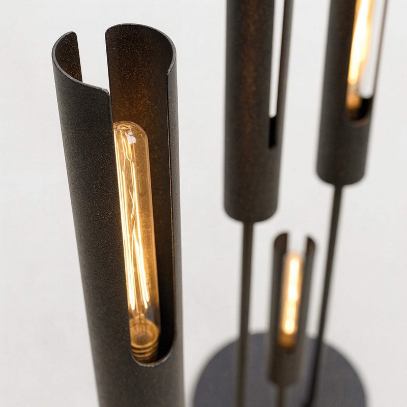 Lampadaire à poser design LED en métal noir - Nova