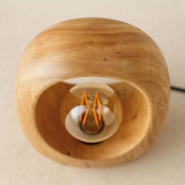 Lampe à poser en bois de manguier massif - Oro