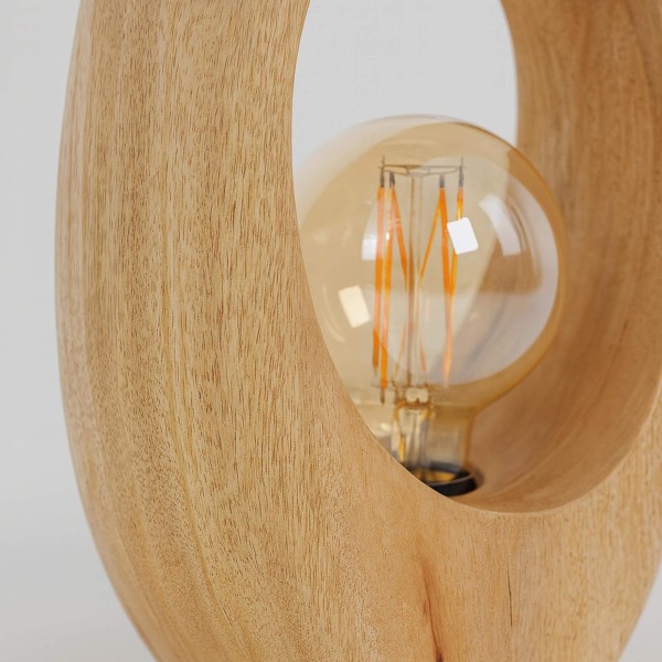 Lampe à poser en bois de manguier massif - Oro