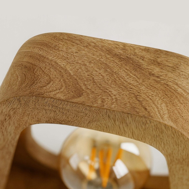 Lampe de table en bois de manguier massif - Noxios