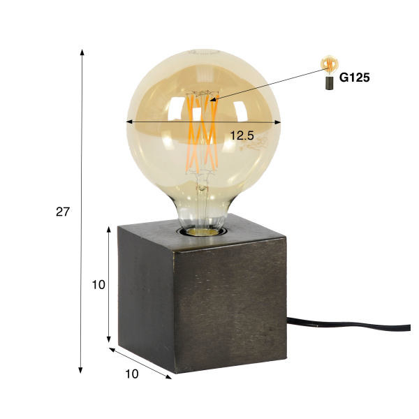 Lampe à poser en métal style industriel - Luma