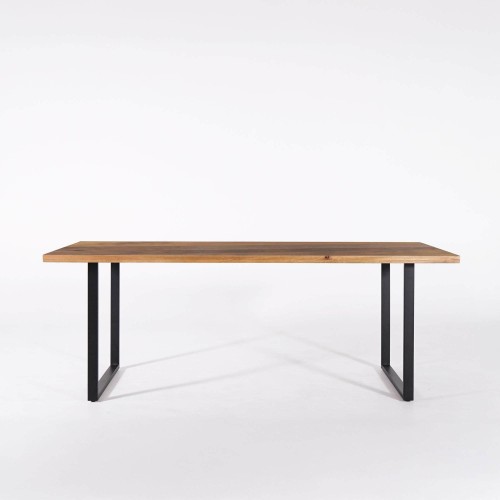 Table à manger en bois massif de manguier et métal 200cm - Kansas