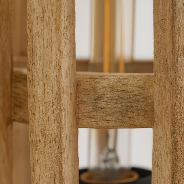 Lampadaire à poser en bois de manguier massif - Arken