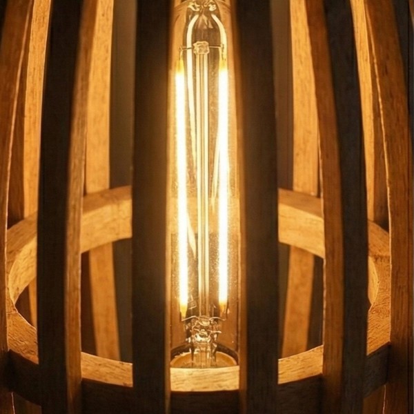 Lampadaire à poser en bois de manguier massif - Arken