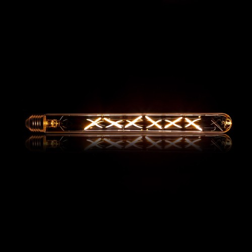 Ampoule tube LED à filament 30 cm (E27), verre ambré [T32-L300]