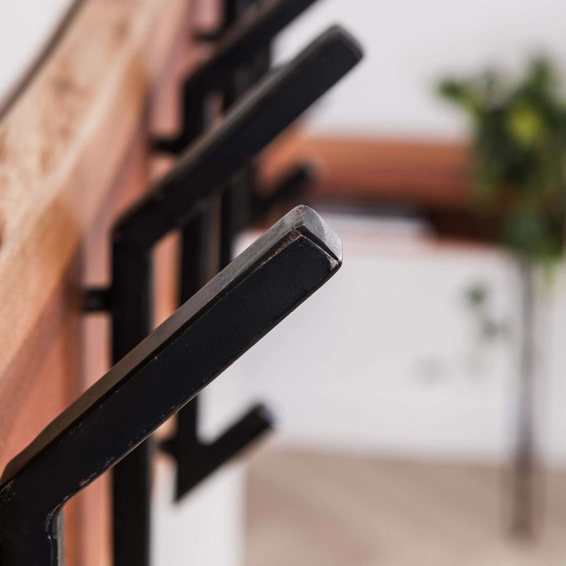 Patère murale en bois massif d'acacia 2 x 6 crochets - Trunk