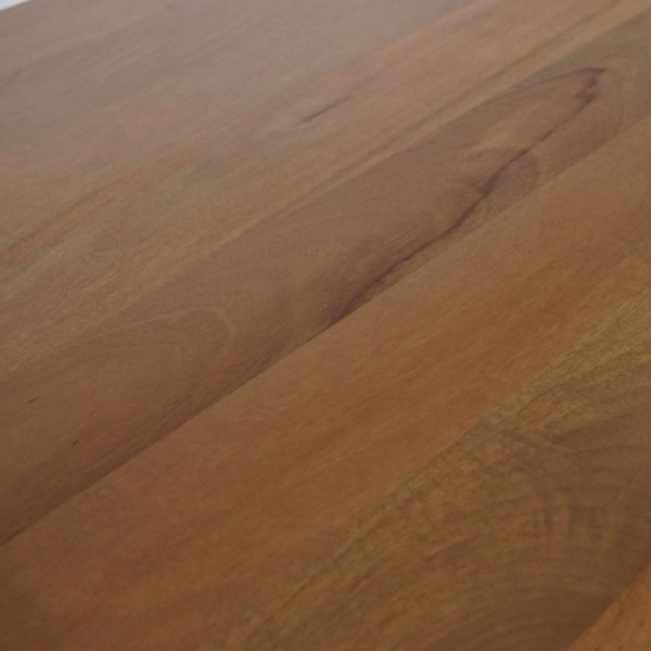 Table de salle à manger en bois massif à pied mikado en métal 180 cm