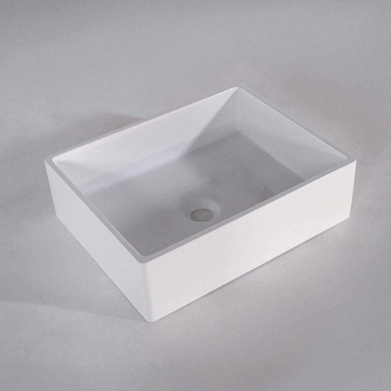 Vasque en céramique à poser, blanc brillant - Nova