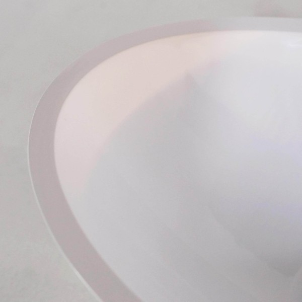 Vasque à poser de salle de bain, blanc brillant, résine composite - Ida