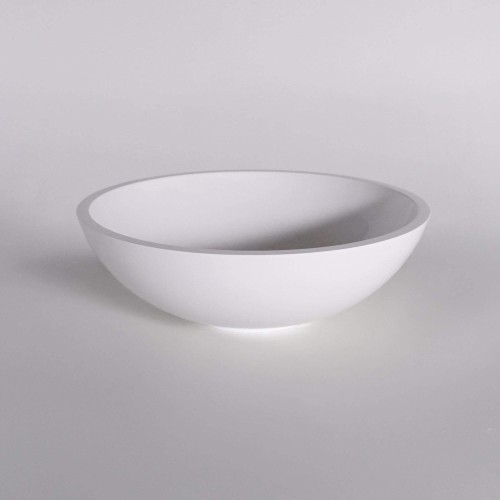 Vasque à poser en céramique, blanc brillant - Ida