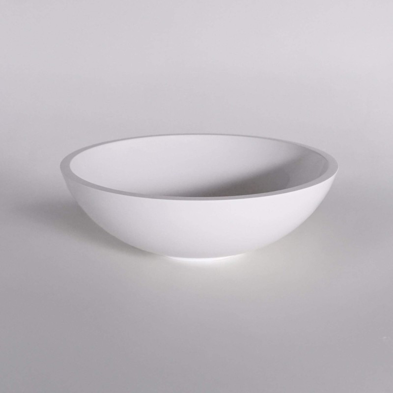 Vasque à poser en céramique, blanc brillant - Bora