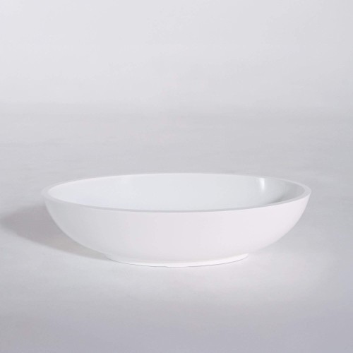 Vasque à poser en céramique ovale, blanc brillant - Vase