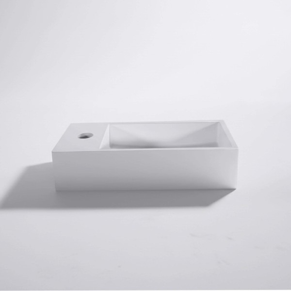 Vasque en céramique à poser, blanc brillant - Klepsy