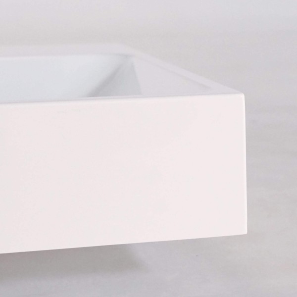 Vasque salle de bain en céramique, blanc brillant - Anna