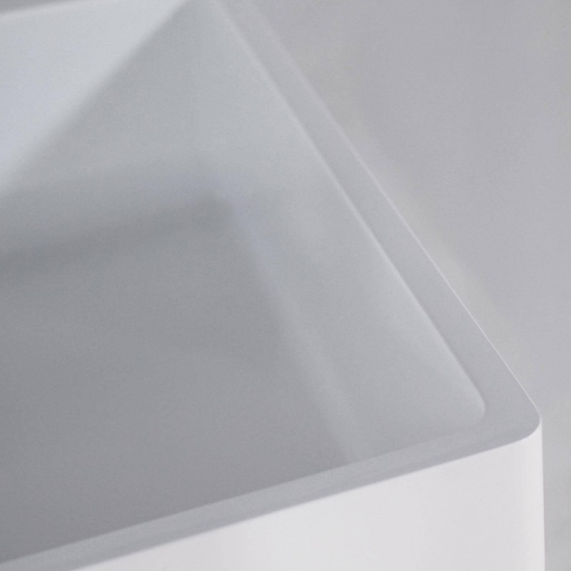 Vasque en céramique à poser, blanc mat - Nova