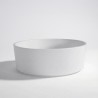 Vasque ronde en céramique, blanc mat - Rundo