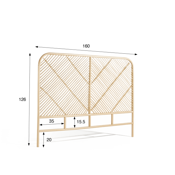 Tête de lit 160 cm en osier (rotin) - Weava
