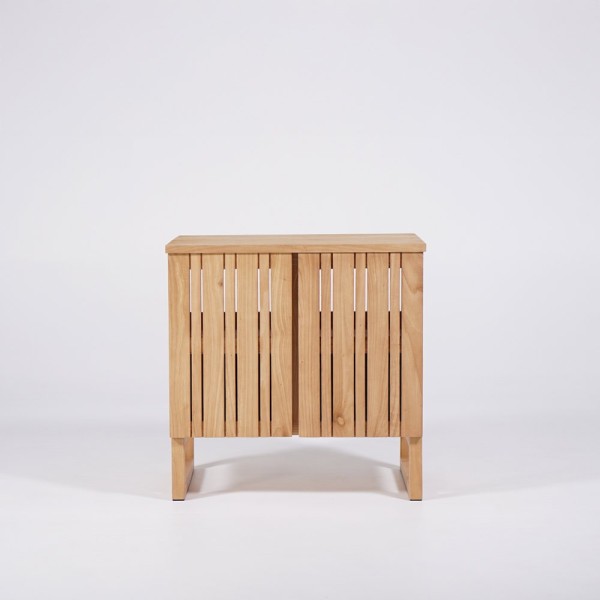 Meuble de salle de bain sous vasque en bois massif 80 cm - Satya