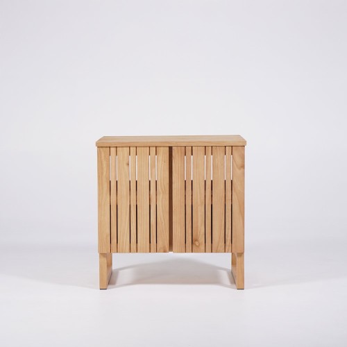 Meuble de salle de bain sous vasque en bois massif 80 cm - Satya