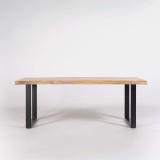 Table bois massif avec pieds métal 200cm - Rustik