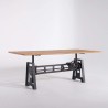 Table de salle à manger industrielle réhaussable 200 cm