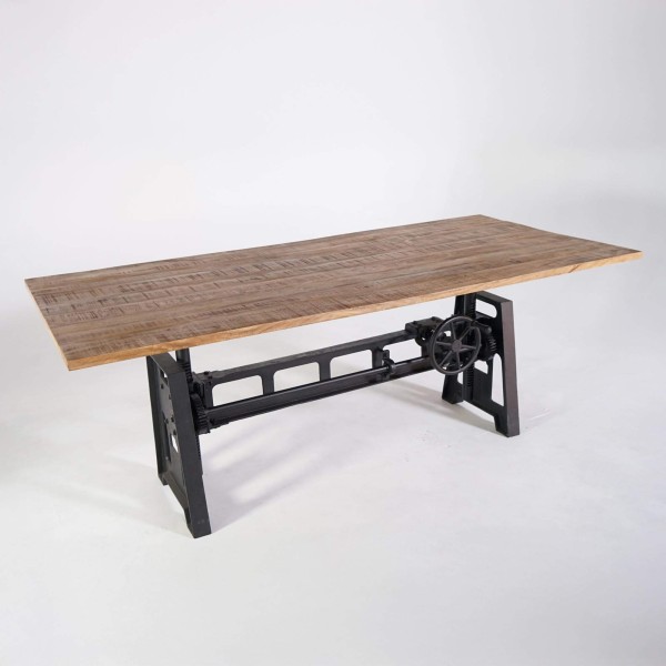 Table de salle à manger industrielle réhaussable 200 cm