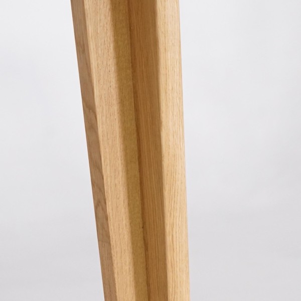 Table à manger rectangulaire en bois de chêne 140 x 80 cm avec allonge 50 cm