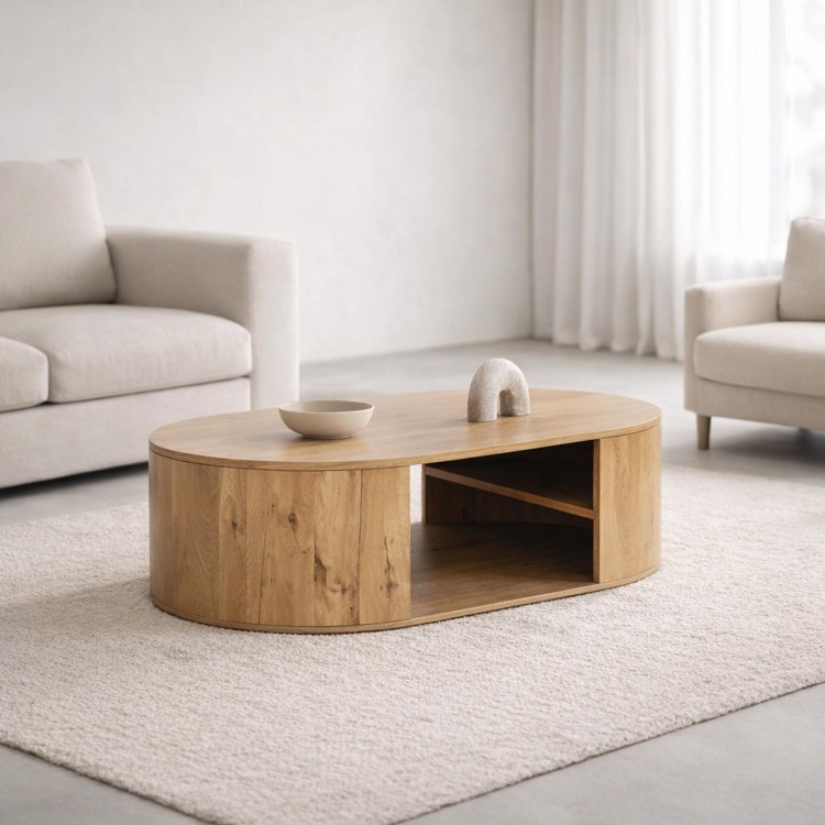 Table basse design en bois massif - Timea