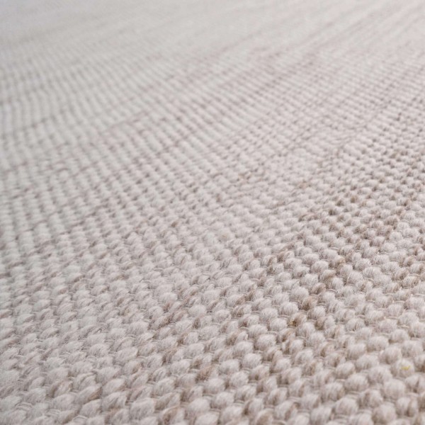 Tapis en laine et coton 140x200 cm, beige - Elowen