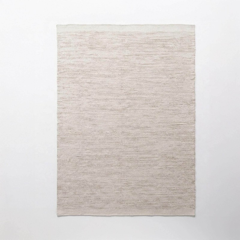 Tapis en laine et coton 200x300 cm, beige - Elowen