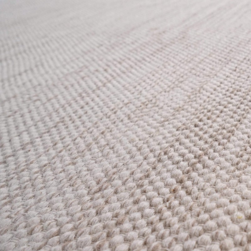 Tapis en laine et coton 250x350 cm, beige - Elowen