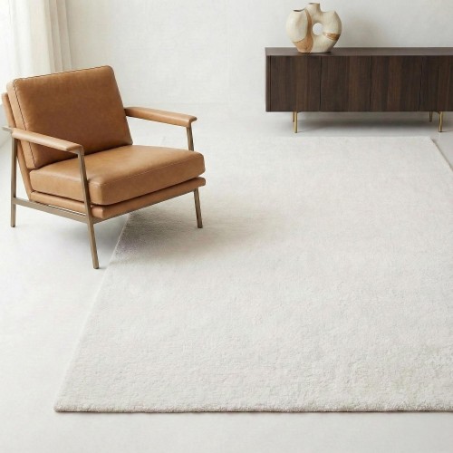 Tapis en laine 140x200 cm, blanc - Handa