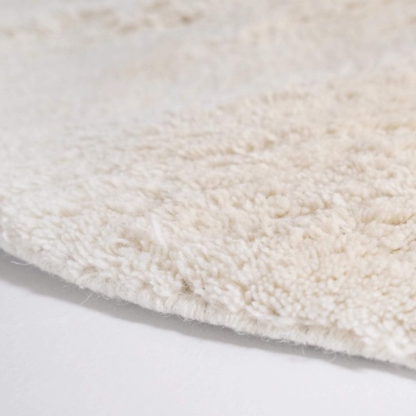 Tapis en laine 150x150 cm, blanc - Handa