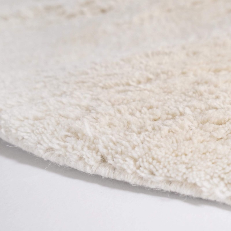 Tapis en laine 200x200 cm, blanc - Handa