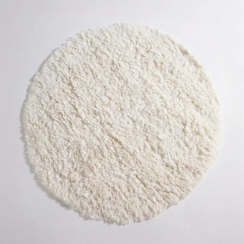 Tapis en laine 150x150 cm, blanc - Ruma