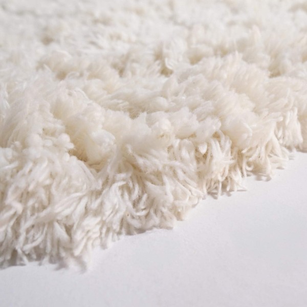 Tapis en laine 150x150 cm, blanc - Ruma